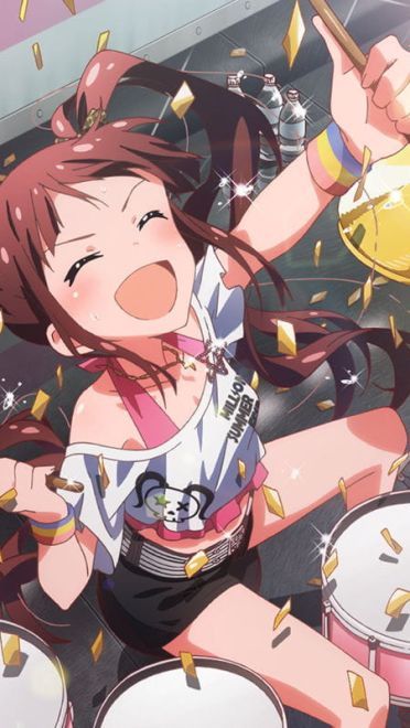 动漫少女 手机壁纸 乐器女孩