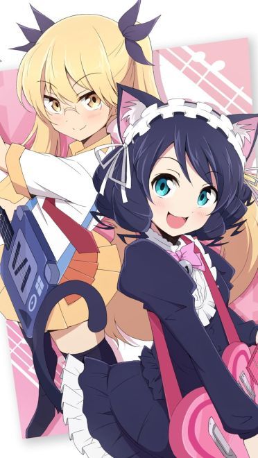 动漫少女 手机壁纸 乐器女孩