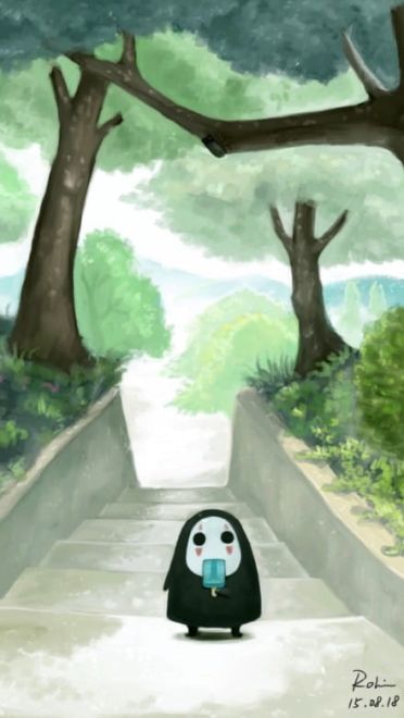 萌萌哒 千与千寻无脸男电脑壁纸手机壁纸(1)