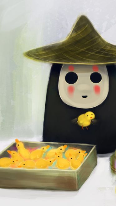 萌萌哒 千与千寻无脸男电脑壁纸手机壁纸(1)