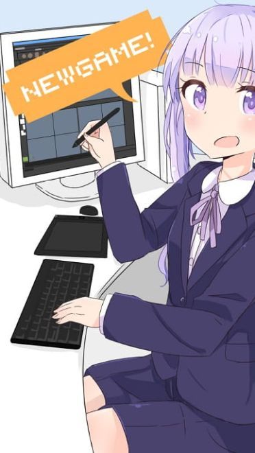 青涩萝莉双马尾《NEW GAME》凉风青叶手机壁纸