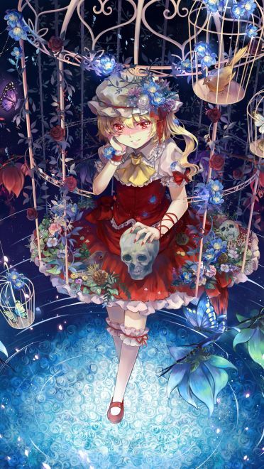 红魔馆的吸血鬼 二小姐芙兰朵露手机壁纸