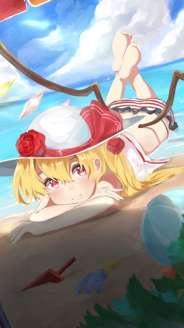 红魔馆的吸血鬼 二小姐芙兰朵露手机壁纸