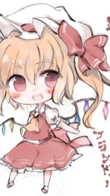 红魔馆的吸血鬼 二小姐芙兰朵露手机壁纸