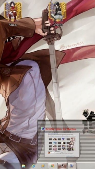 【win7主题】进击的八块腹肌 三笠·阿克曼 下载