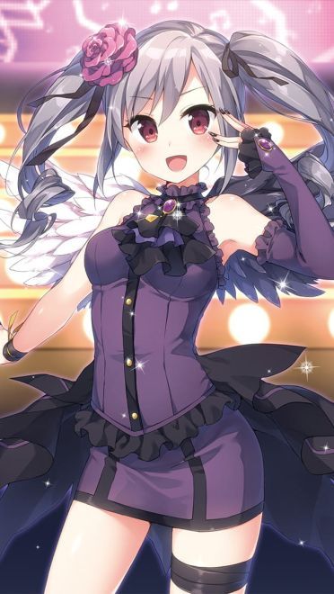 可爱的动漫少女 手机壁纸 双马尾才是正义