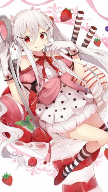 可爱的动漫少女 手机壁纸 双马尾才是正义