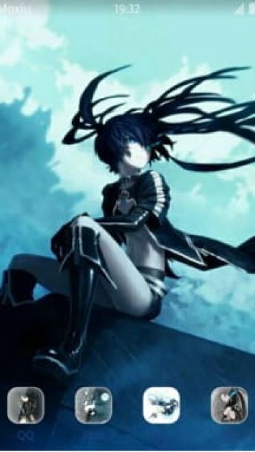 帅气的双马尾 黑岩射手安 卓手机主题下载