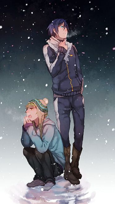 野良神 夜斗雪音CP 手机壁纸