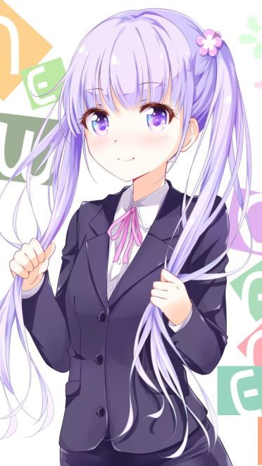 紫色双马尾萝莉旋风 new game凉风青叶手壁纸图集(1)