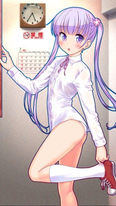 紫色双马尾萝莉旋风 new game凉风青叶手壁纸图集(1)