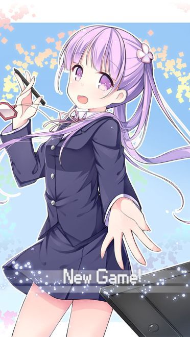 紫色双马尾萝莉旋风 new game凉风青叶手壁纸图集(1)