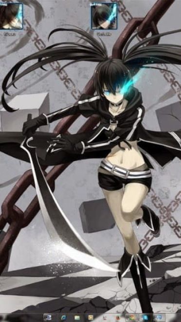 【win7主题】冷酷的黑岩射手/Black Rock Shooter 下载