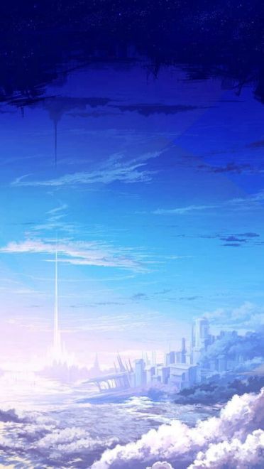 空景插画 手机壁纸美图 天空下的守望