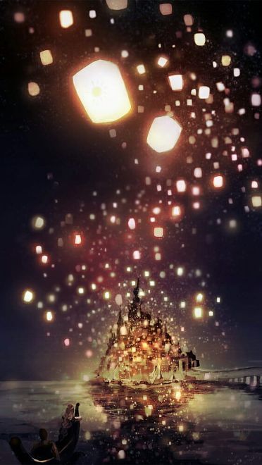 空景插画 手机壁纸美图 天空下的守望