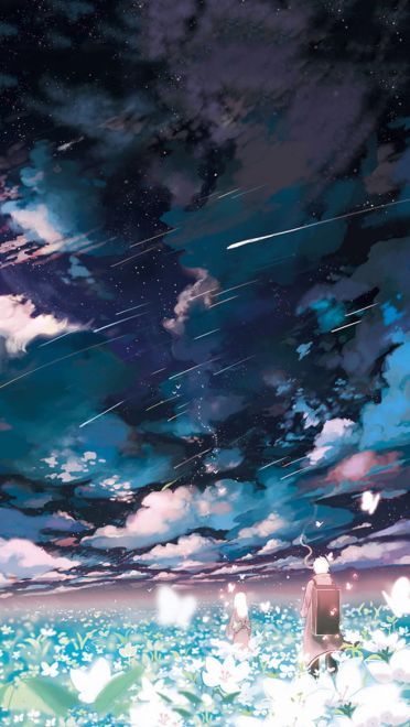 空景插画 手机壁纸美图 天空下的守望