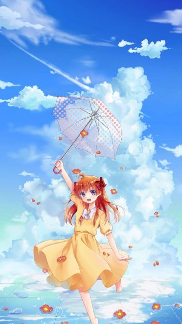 空景插画 手机壁纸美图 天空下的守望