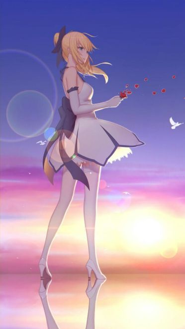 空景插画 手机壁纸美图 天空下的守望