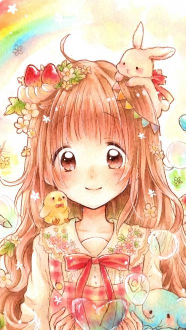 二次元插画少女 壁纸美图下载