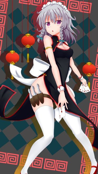 十六夜咲夜 东方project 手机壁纸美图