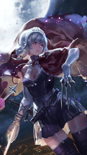 十六夜咲夜 东方project 手机壁纸美图