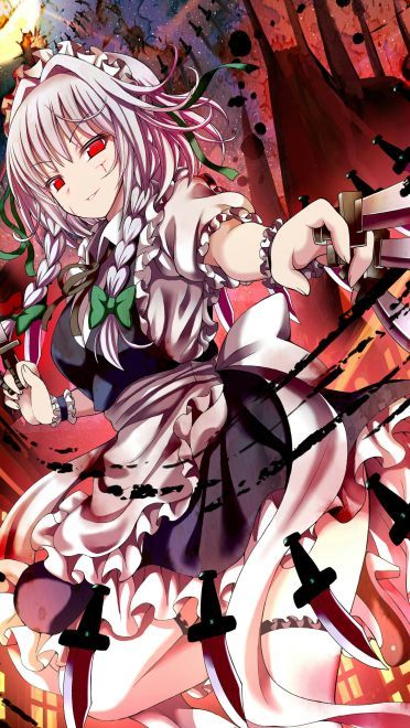 十六夜咲夜 东方project 手机壁纸美图