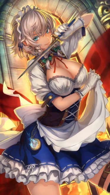 十六夜咲夜 东方project 手机壁纸美图