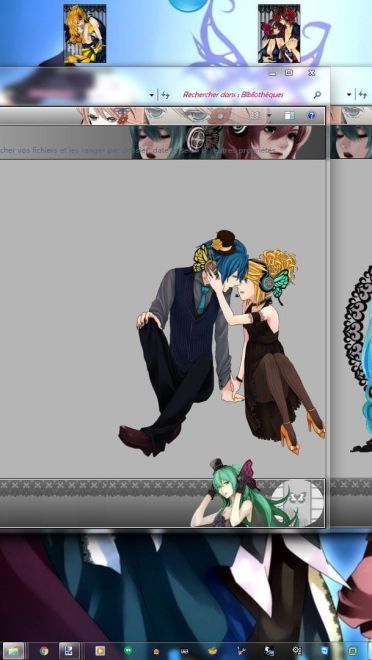 初音与巡音的晚宴 Vocaloid Magnet V2 win7主题