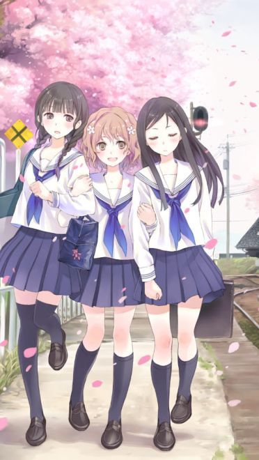 花开伊吕波 天然卷短发少女 松前绪花手机壁纸