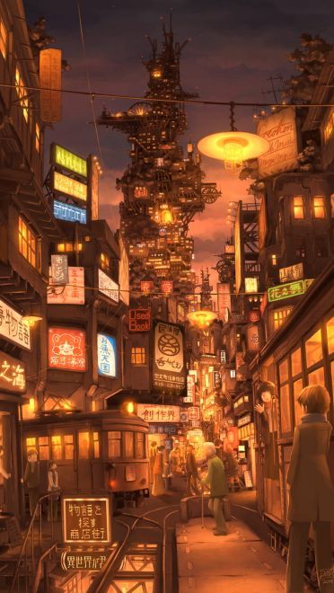 繁华落尽,洗尽铅华 动漫街道电脑壁纸特辑