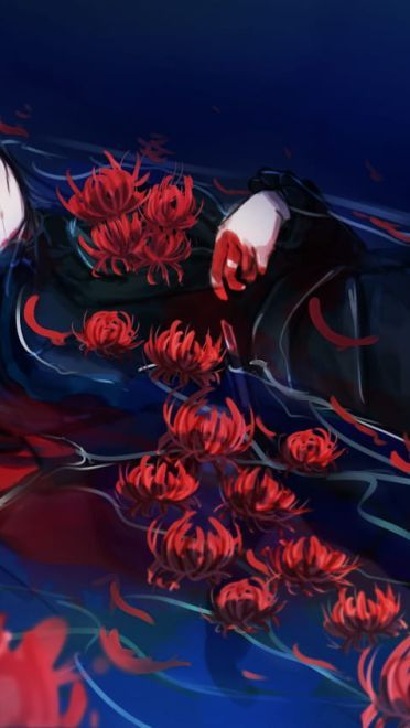 二次元中的地狱之花 彼岸花桌面壁纸