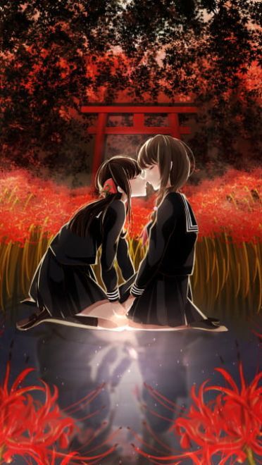 二次元中的地狱之花 彼岸花桌面壁纸