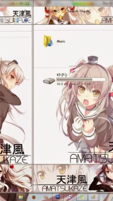 超可爱吊带舰娘 天津风 win8主题