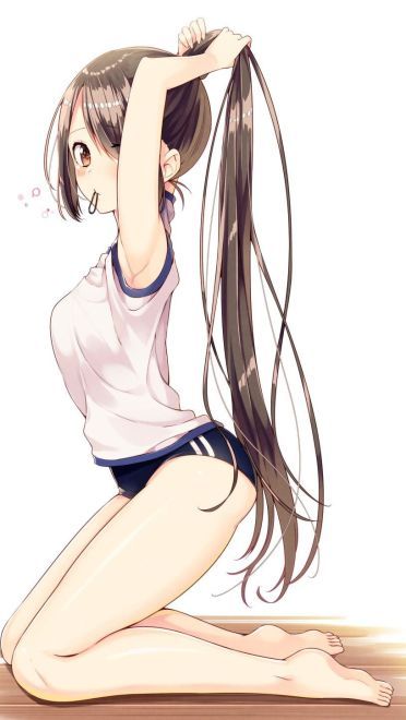 动漫少女 手机壁纸 快来一起运动吧