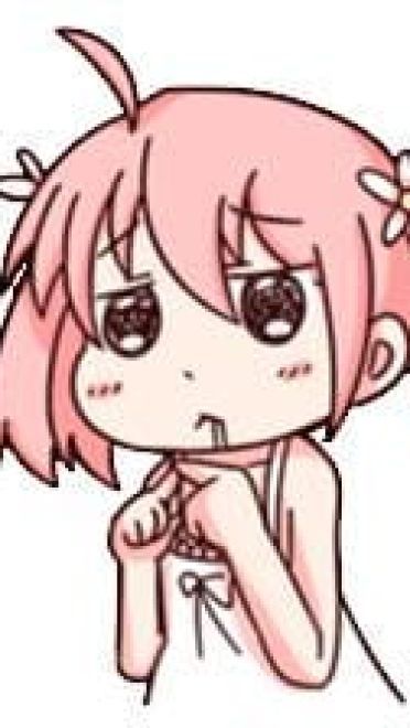 动漫表情包 可爱粉色桃皮少女