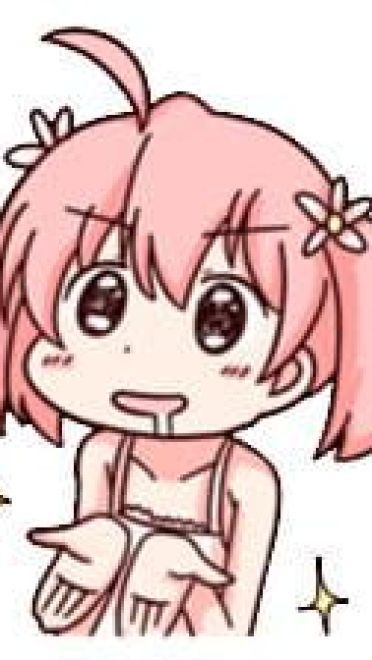 动漫表情包 可爱粉色桃皮少女