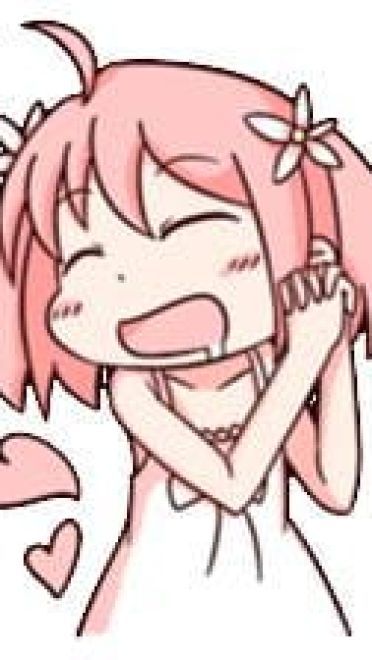 动漫表情包 可爱粉色桃皮少女