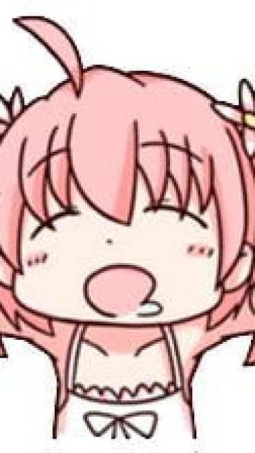 动漫表情包 可爱粉色桃皮少女