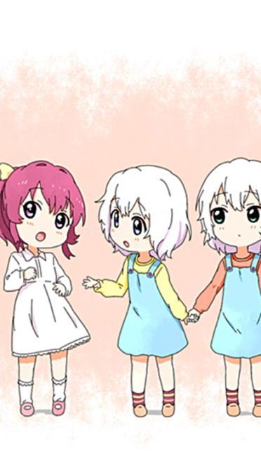 萌妹聚集 摇曳百合 桌面壁纸