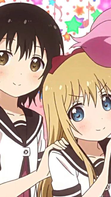 萌妹聚集 摇曳百合 桌面壁纸