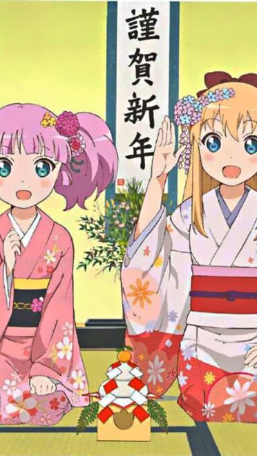 萌妹聚集 摇曳百合 桌面壁纸