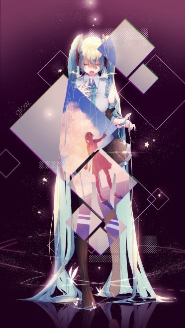 初音未来 手机壁纸 美美哒