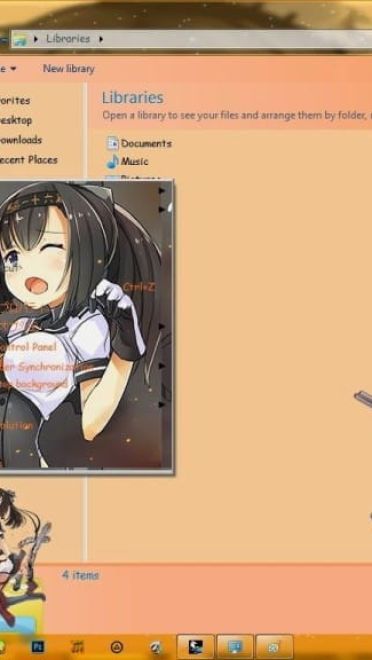 舰娘秋月 舰队Collection win7主题