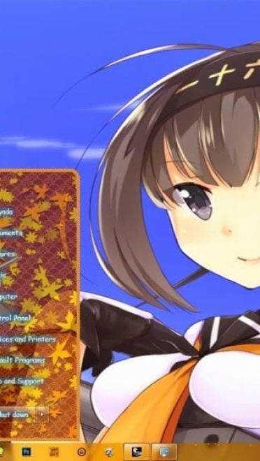 舰娘秋月 舰队Collection win7主题