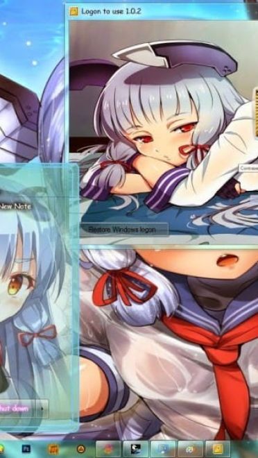 傲娇舰娘丛云 舰队Collection win7主题