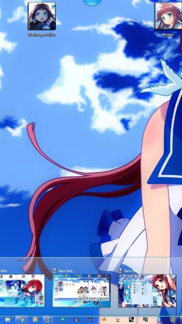 清爽少女 来自风平浪静的明天 win7主题