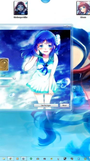 清爽少女 来自风平浪静的明天 win7主题