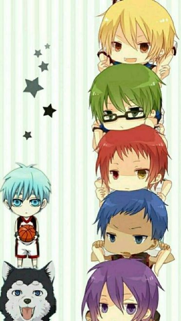 黑子篮球 奇迹的世代 同人手绘手机壁纸