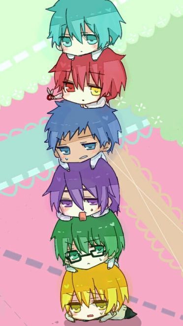 黑子篮球 奇迹的世代 同人手绘手机壁纸