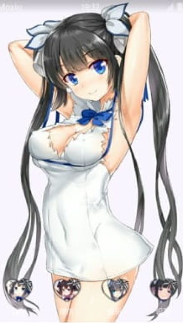 地下城 乳袋神 赫斯缇雅 自带乳摇的安卓手机主题下载